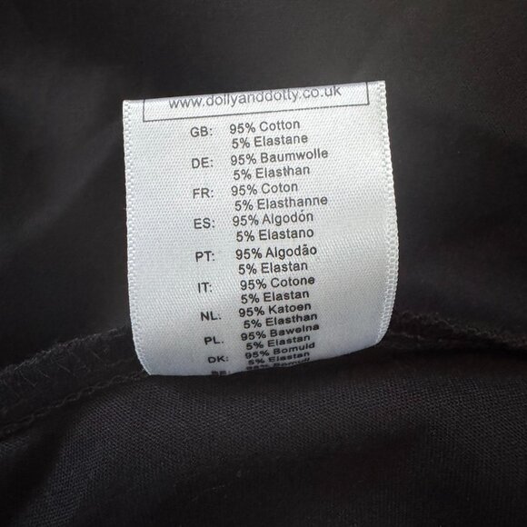 Dolly & Dotty Darlene Retro 50s Swing Dress Hot Pink Black vintage retro 12 - Picture 11 of 12